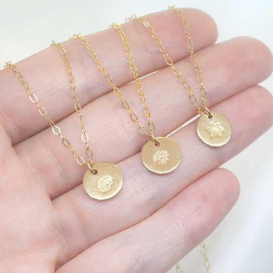 Birth Month Flower Necklace