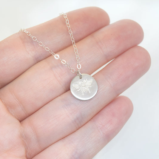 Bumble Bee Coin Necklace